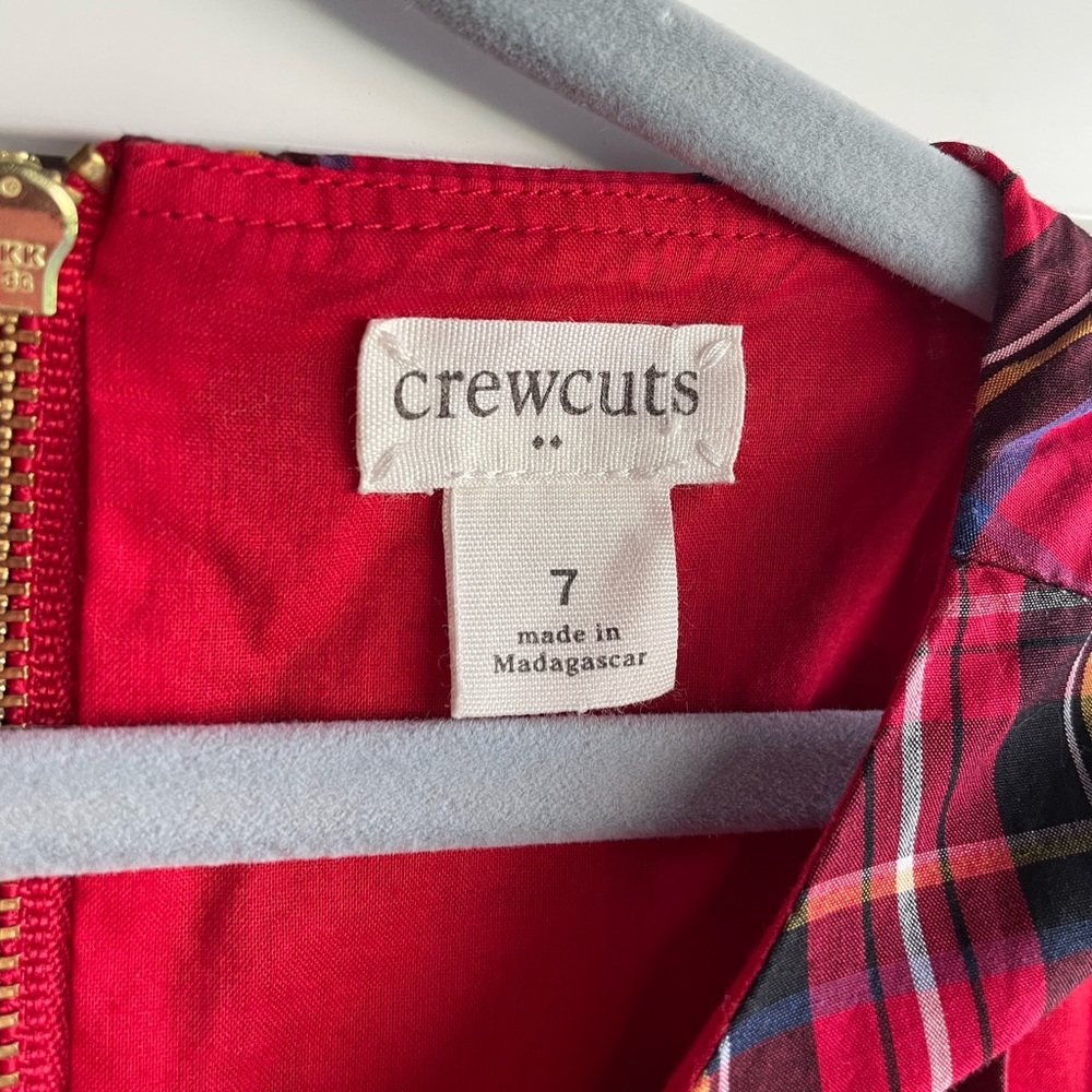 EUC J. Crew CREWCUTS Red Classic Tartan Plaid Girls Holiday Christmas Dress - 7 - Picture 4 of 7